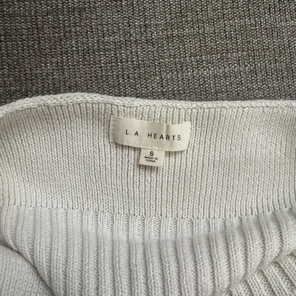 La Hearts Ivory Knit Sweater - Picture 3 of 5